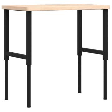 Workbench 100x60 cm Solid Oak - Durable & Adjustable Design