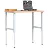  Workbench 100x(55-60)x(73-99.5) cm Solid Wood Beech Colour brown and white Size 100 x (55-60) x (73-99.5) cm Quantity in Package 1 