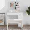 Dressing Table with Mirror High Gloss White 86.5x35x136 cm Colour high gloss white Quantity in Package 1 