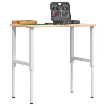 Solid Oak Workbench 100x60 cm - Durable and Adjustable