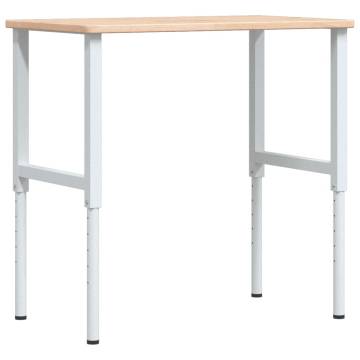 Solid Oak Workbench 100x60 cm - Durable and Adjustable