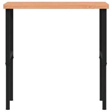 Solid Wood Beech Workbench 100x60x(73-99.5) cm - Robust & Durable