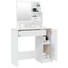 High Gloss White Dressing Table with Mirror - 86.5x35x136 cm