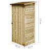 Garden Tool Shed - Impregnated Pinewood, 88x76x175 cm