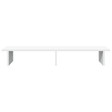 Monitor Stand White 100x27x15 cm | Durable Wood Design