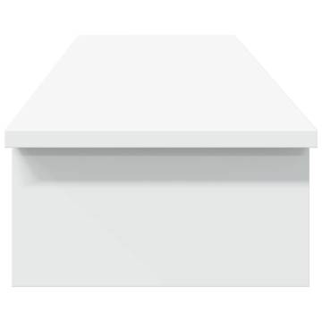 Monitor Stand White 100x27x15 cm | Durable Wood Design