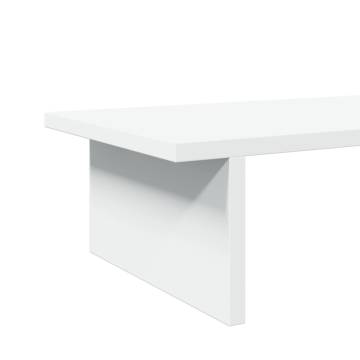 Monitor Stand White 100x27x15 cm | Durable Wood Design