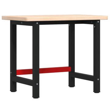 Solid Wood Oak Workbench 100x60x83 cm | Durable & Versatile