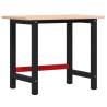 Solid Wood Beech Workbench 100x60x81.5 cm - Durable & Versatile