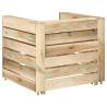 2 Piece Garden Pallet Lounge Set - Durable Impregnated Pinewood