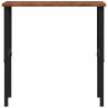 Dark Brown Workbench 100x60 cm - Solid Oak & Adjustable Height