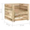 2 Piece Garden Pallet Lounge Set - Durable Impregnated Pinewood