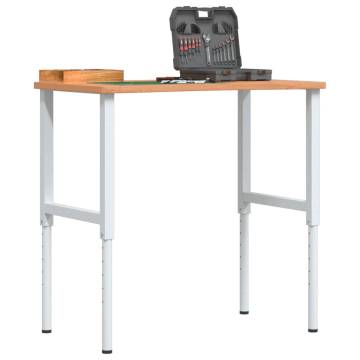 Solid Wood Beech Workbench 100x(55-60)x(71.5-98) cm - Durable & Versat