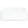 Elegant White Ceramic Square Wash Basin - 37x37 cm