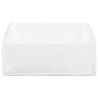 Elegant White Ceramic Square Wash Basin - 37x37 cm