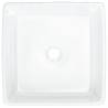 Elegant White Ceramic Square Wash Basin - 37x37 cm