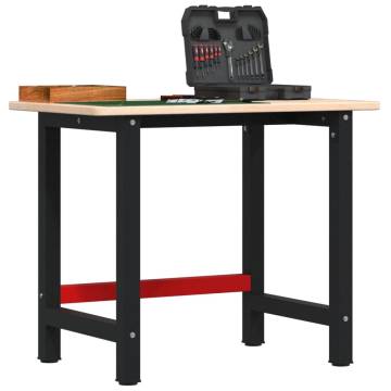 Solid Wood Oak Workbench 100x60x81.5 cm - Durable & Versatile