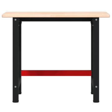 Solid Wood Oak Workbench 100x60x81.5 cm - Durable & Versatile