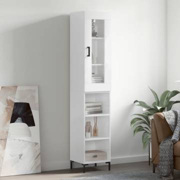 Highboard High Gloss White - Stylish Storage Solution | Hipomarket