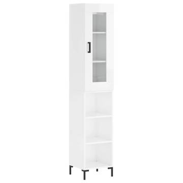 Highboard High Gloss White - Stylish Storage Solution | Hipomarket