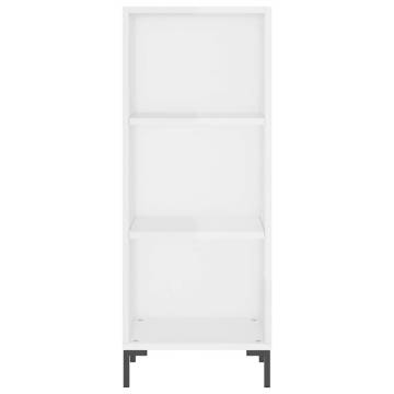 Highboard High Gloss White - Stylish Storage Solution | Hipomarket