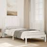  Extra Long Bed Frame without Mattress White 100x220 cm Solid Wood Colour white Size 100 x 220 cm 