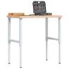  Workbench 100x60x(73-99.5) cm Solid Wood Beech Rectangular Colour brown and white Size 100 x 60 x (73-99.5) cm Quantity in Package 1 