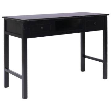 Classic Black Writing Desk - Vintage Wood Design 110x45 cm