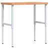 Solid Wood Beech Workbench - Durable & Adjustable 100x(55-60)cm