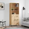 Stylish Highboard Sonoma Oak 69.5x34x180 cm | HipoMarket