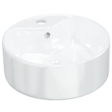 Stylish White Ceramic Wash Basin 40x14.5 cm - HipoMarket