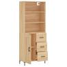 Stylish Highboard Sonoma Oak 69.5x34x180 cm | HipoMarket