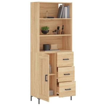 Stylish Highboard Sonoma Oak 69.5x34x180 cm | HipoMarket