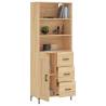 Stylish Highboard Sonoma Oak 69.5x34x180 cm | HipoMarket