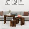 Nesting Coffee Tables - 3 pcs Smoked Oak Engineered Wood