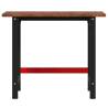 Workbench Dark Brown 100x60 cm | Solid Wood Oak | Durable Design