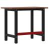 Workbench Dark Brown 100x60 cm | Solid Wood Oak | Durable Design