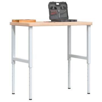 Solid Wood Oak Workbench 100x60 cm - Durable & Adjustable