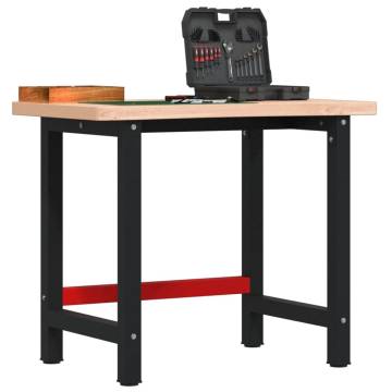 Solid Wood Beech Workbench 100x(55-60)x83 cm - Durable & Versatile