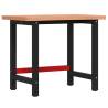 Workbench 100x(55-60)x83 cm Solid Beech Wood - Durable & Versatile