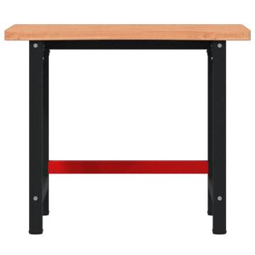 Workbench 100x(55-60)x83 cm Solid Beech Wood - Durable & Versatile