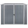 Durable Grey Garden Shed 195x198 cm | Galvanised Steel Storage