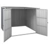 Durable Grey Garden Shed 195x198 cm | Galvanised Steel Storage