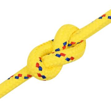 Durable Yellow Boat Rope 16mm - 100m Polypropylene