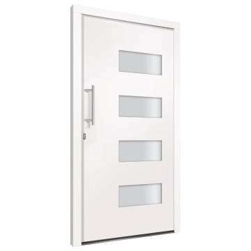 Front Door Aluminium and PVC White 110x210 cm - Secure & Elegant