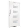 Front Door Aluminium and PVC White 110x210 cm - Secure & Elegant