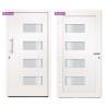 Front Door Aluminium and PVC White 110x210 cm - Secure & Elegant