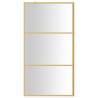 Gold Walk-in Shower Wall with Clear ESG Glass - 115x195 cm