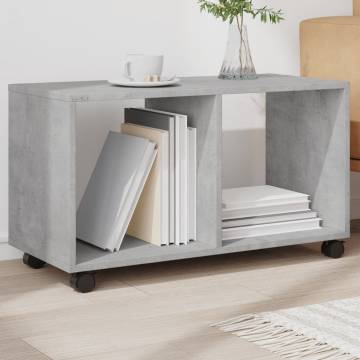 Rolling Cabinet Concrete Grey - Easy Move & Ample Storage