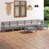 7 Piece Garden Lounge Set - Solid Pinewood Grey | HipoMarket